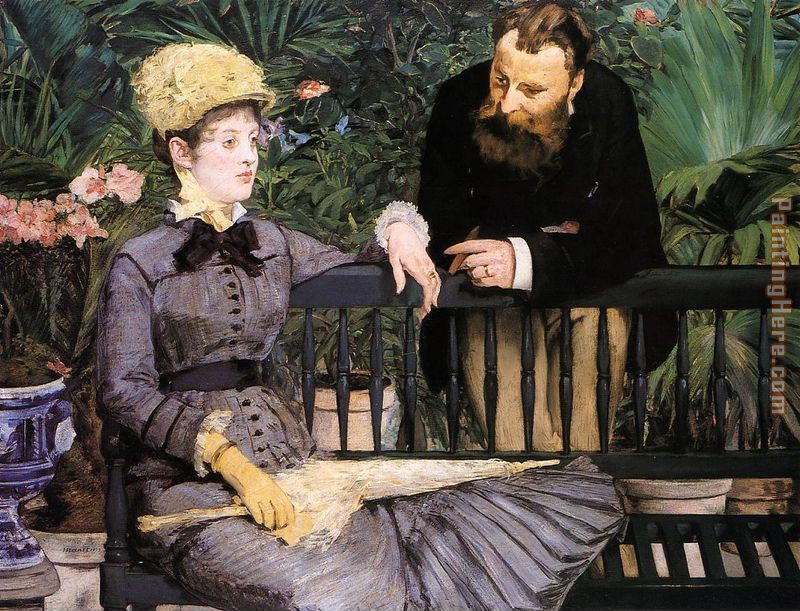 The Conservatory painting - Edouard Manet The Conservatory art painting